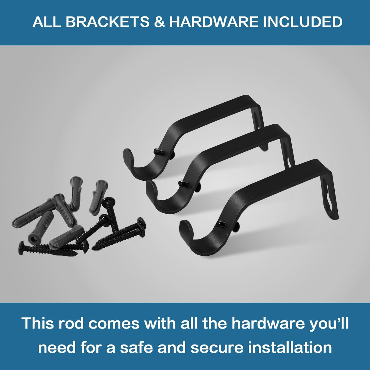 Window Curtain Rods Adjustable Decorative