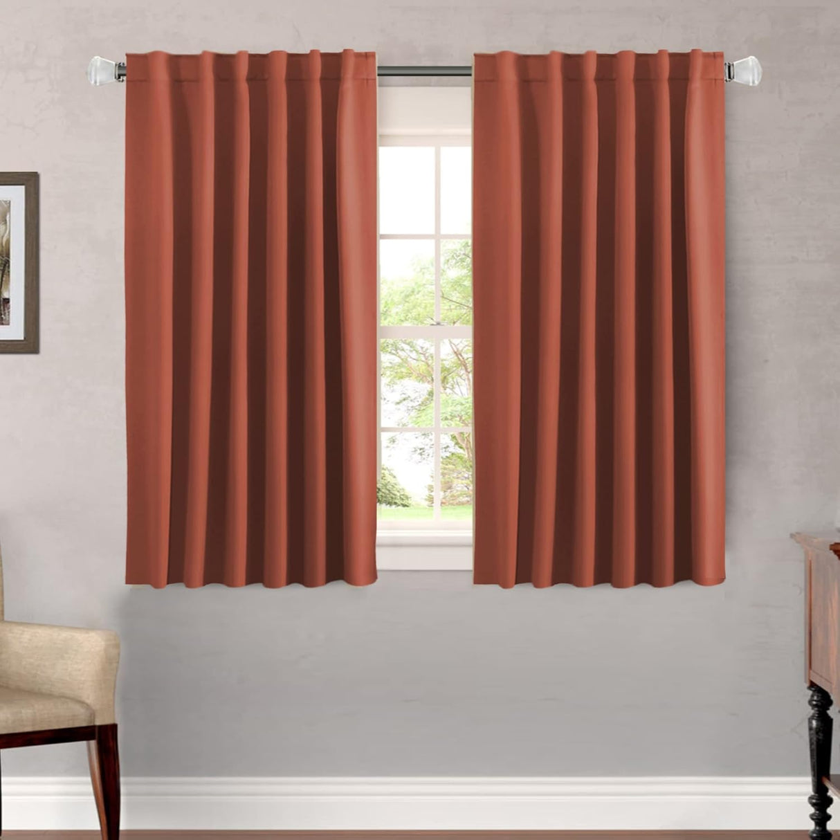 Blackout Thermal Insulated Tab/Rod Pocket Solid Color Curtains