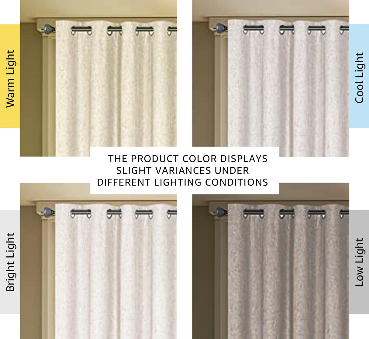 Durable Thick Textured Linen Look 100% Blackout Patio Door Grommet Curtain One Panel