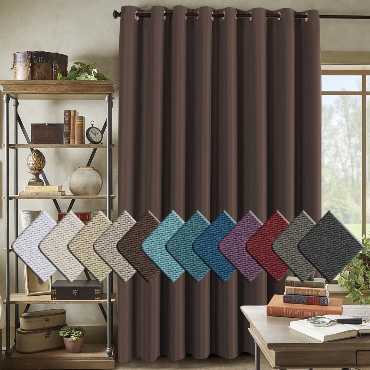 Linen Blackout Thermal Insulated Grommet Curtain