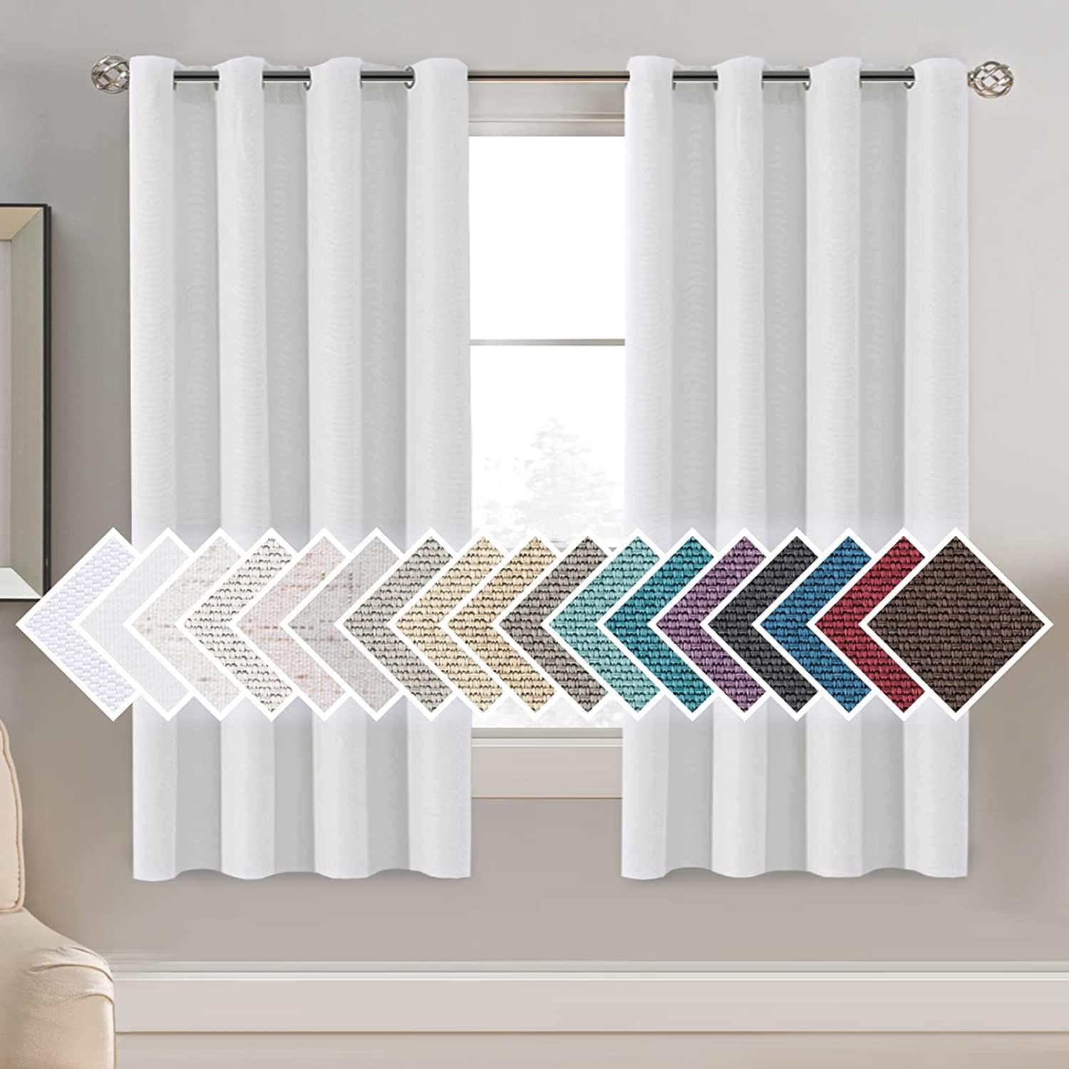 Linen Blackout Thermal Insulated Grommet Curtain