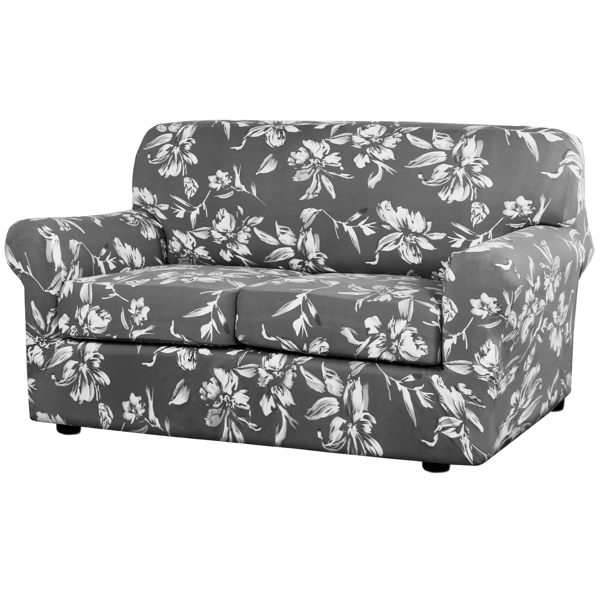H.VERSAILTEX Super Stretch 3 Pieces Sofa Covers for 2 Cushion Couch Covers Sofa Slipcovers Feature Soft Thick Bouncy Modern Style with Individual Cushion Covers Pet Friendly - Loveseat, Aqua