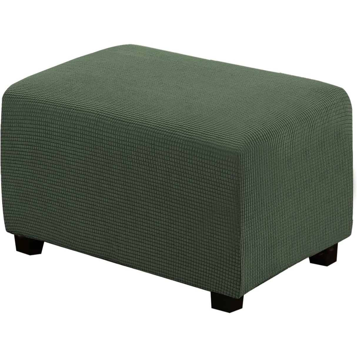Ottoman Cover Slipcover Rectangle Fit Length Footrest Sofa Slipcovers Stool Cover