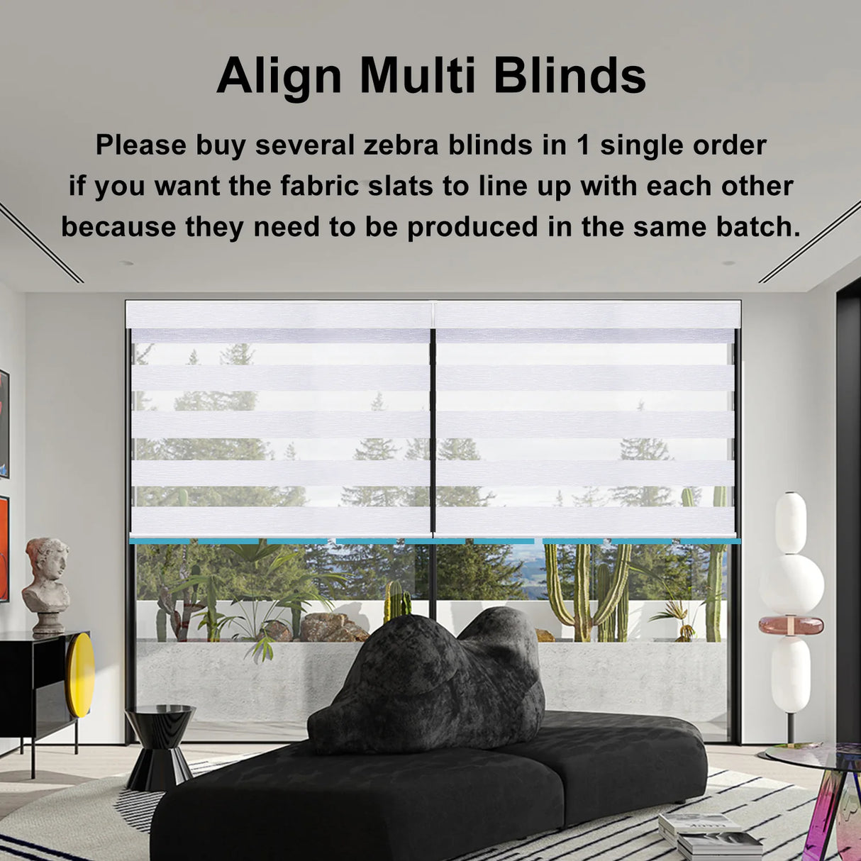 Motorized Zebra Shades 60% Blackout Translucent 75mm Eloise