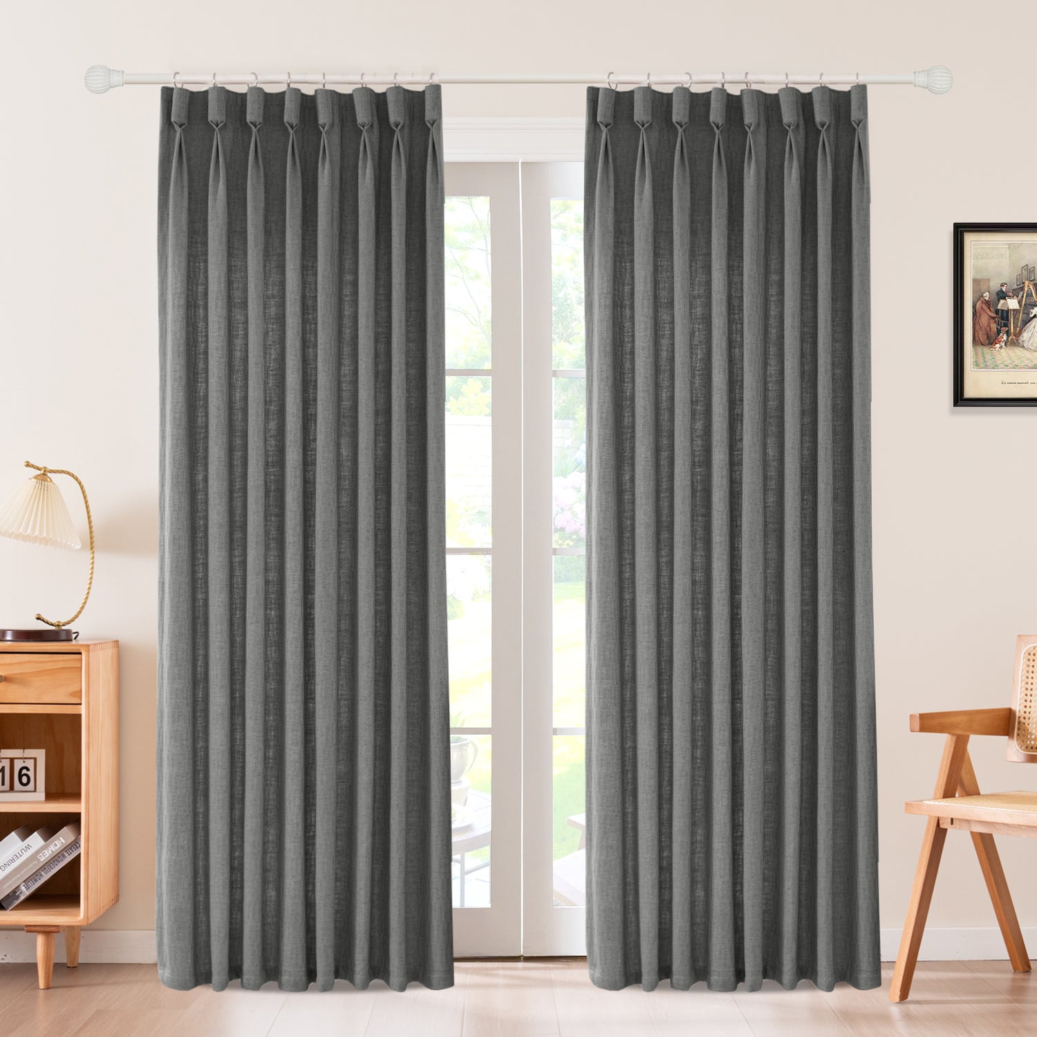 Draxis Stripe Texture Linen Blended Curtain