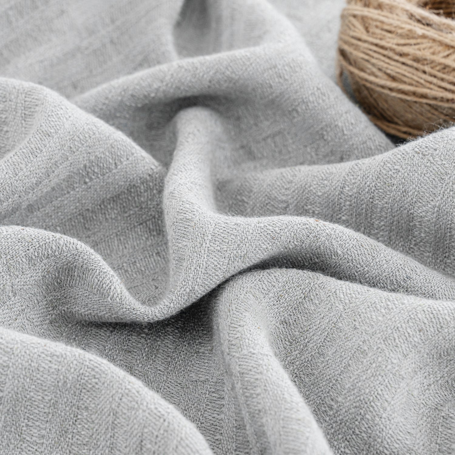 Draxis Stripe Texture Linen Blended Curtain