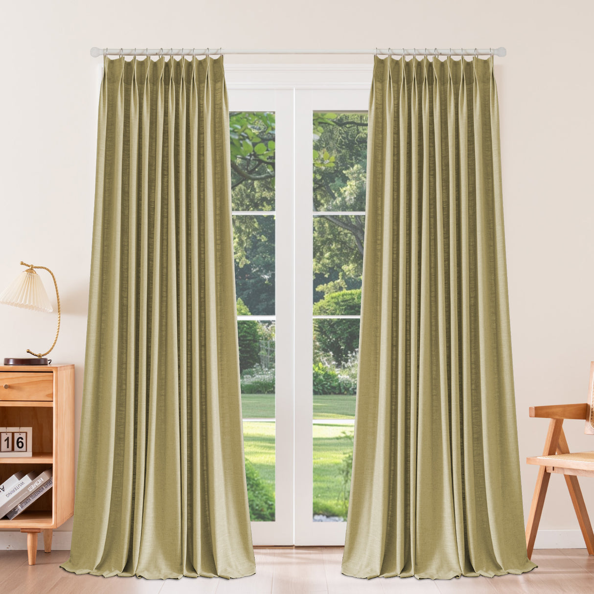 Caelis Heavyweight Cotton Blended Drapery Pleated