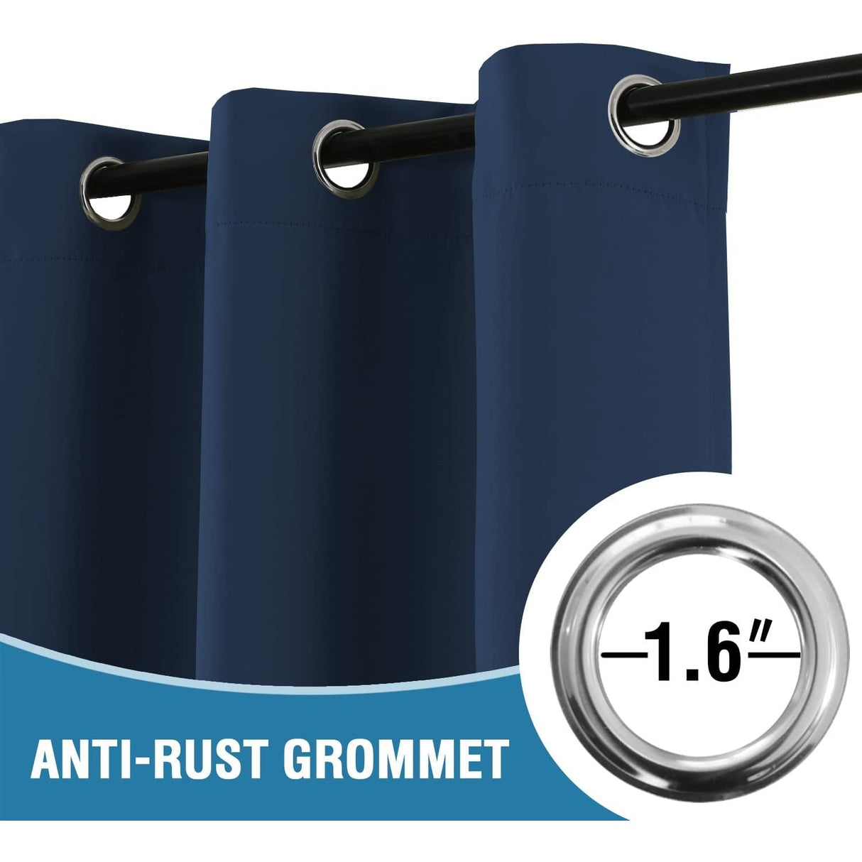 H.VERSAILTEX Doorway Curtain Blackout Closet Door Curtain Room Divider