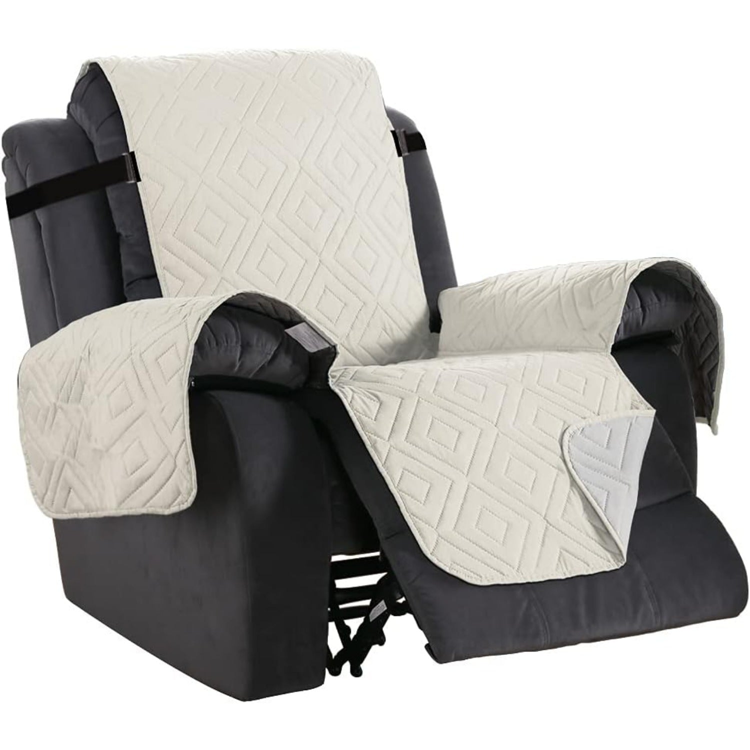 Reversible Furniture Protector Anti-Slip Water Resistant 2" Elastic Straps Couch Covers