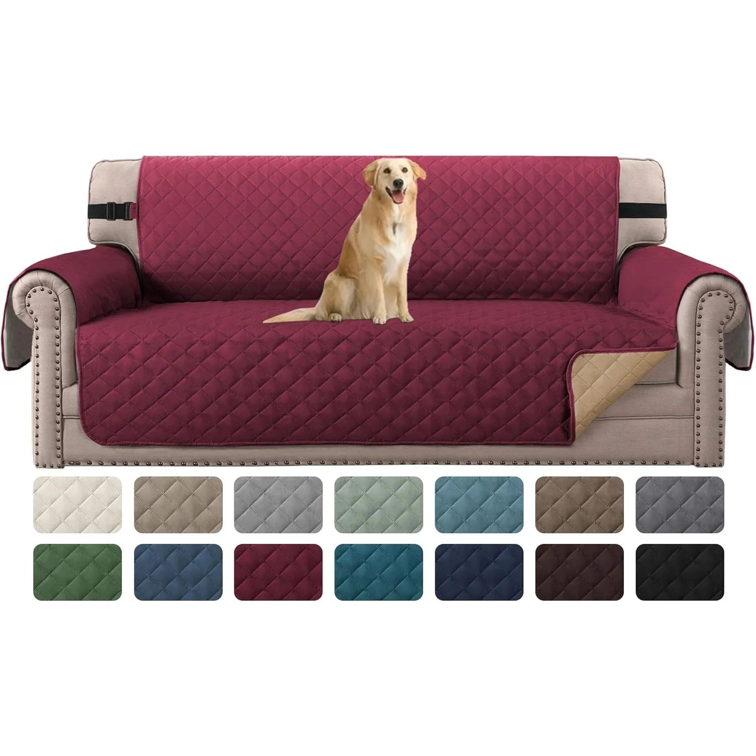 Reversible Chair Covers Water Repellent Chair Slipcover for Dogs Pets Furniture Protector