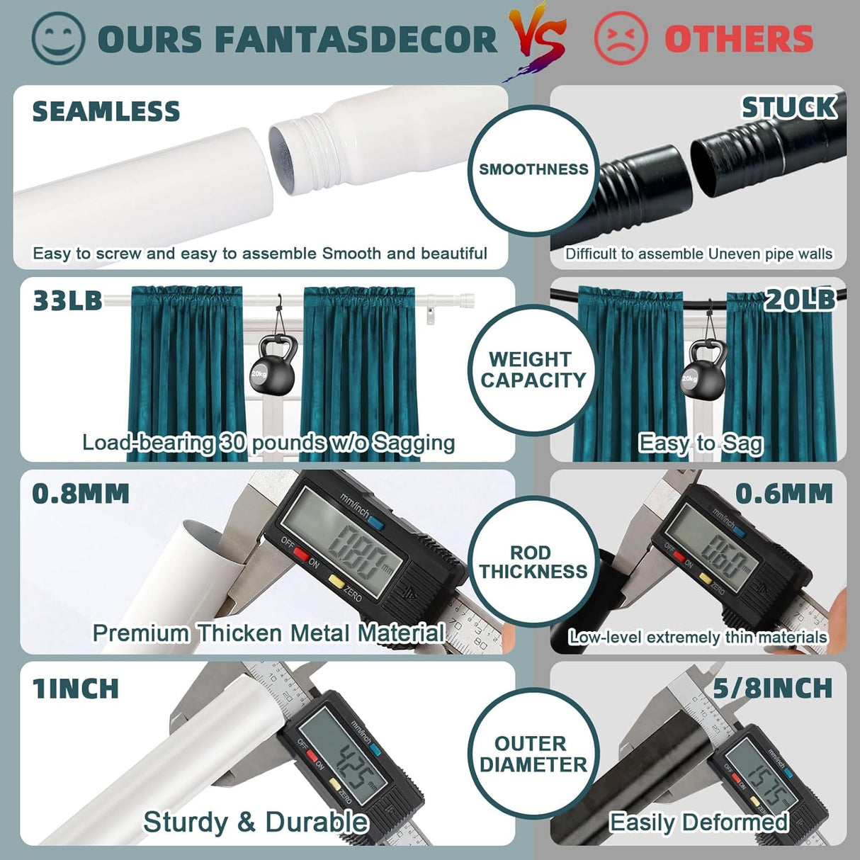 Modern Single Curtain Rod