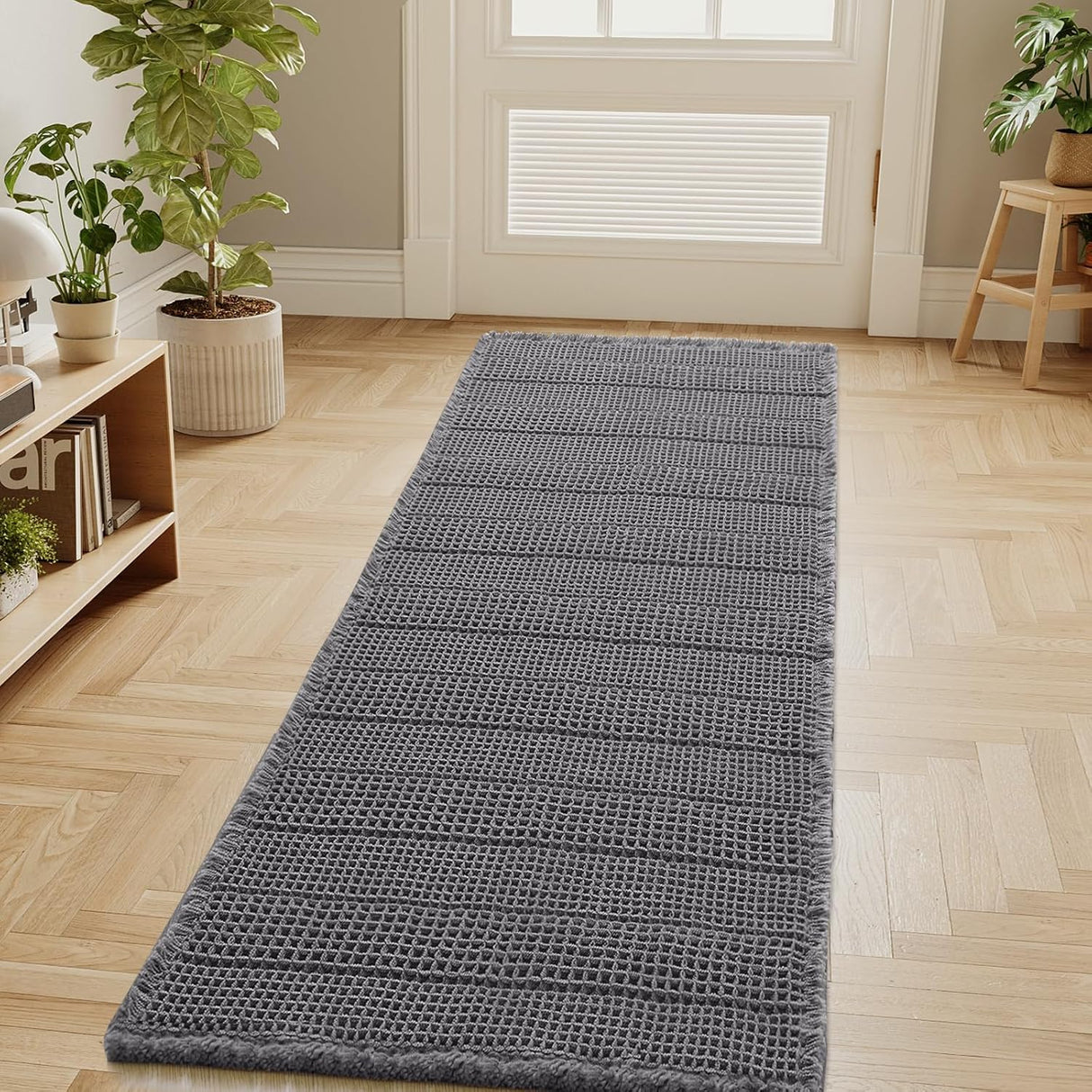 H.VERSAILTEX Absorbent Non-Slip Waffle Bath Mat – Quick Dry & Machine Washable