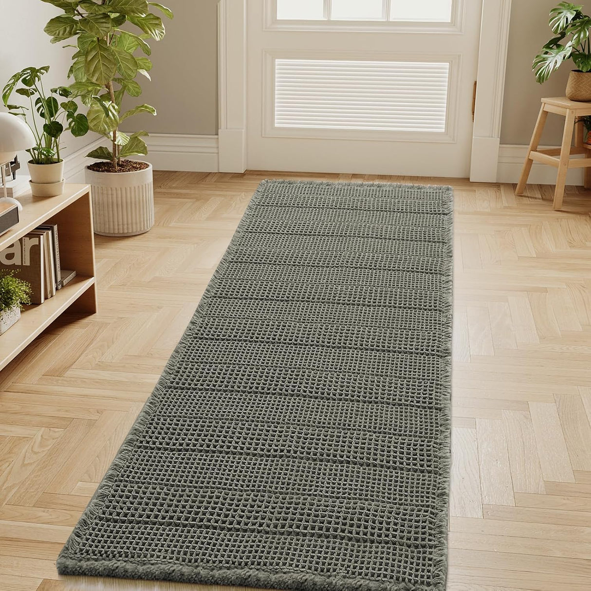H.VERSAILTEX Absorbent Non-Slip Waffle Bath Mat – Quick Dry & Machine Washable