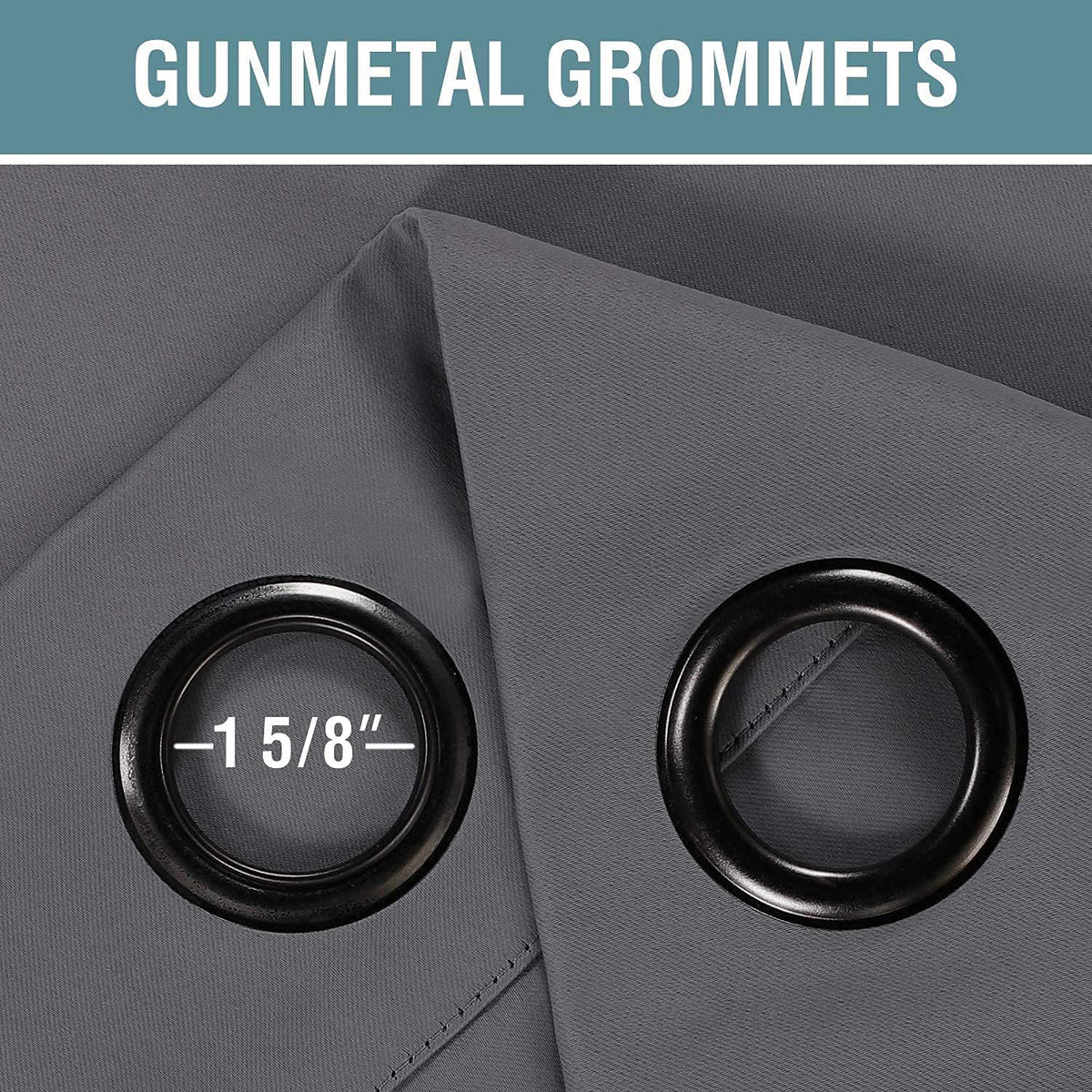 Blackout Thermal Insulated Treatment Extra Long Grommet Top Solid Color Curtains