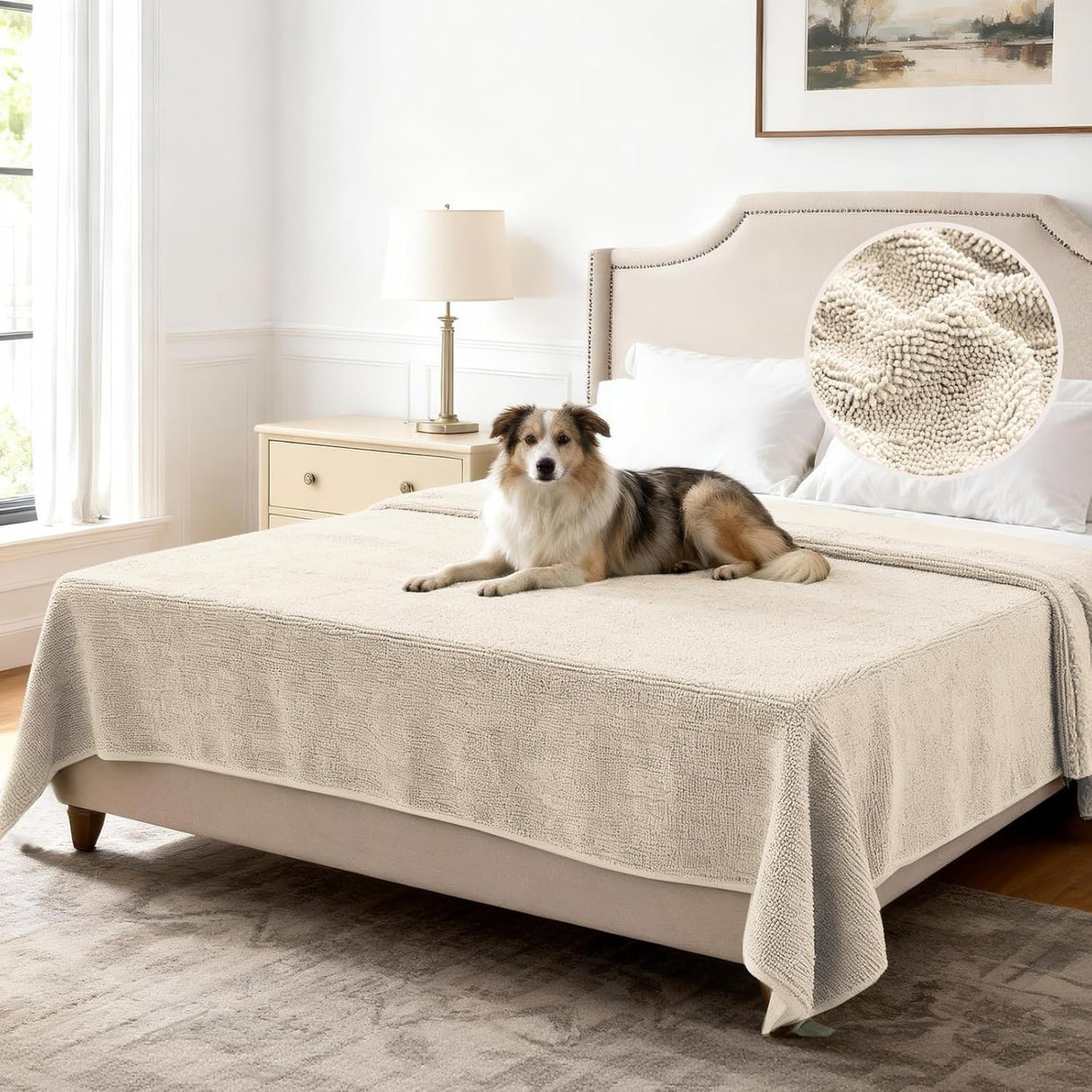 H.VERSAILTEX Chenille Pet Couch Cover – Non-Slip Sofa Protector for Dogs & Pets