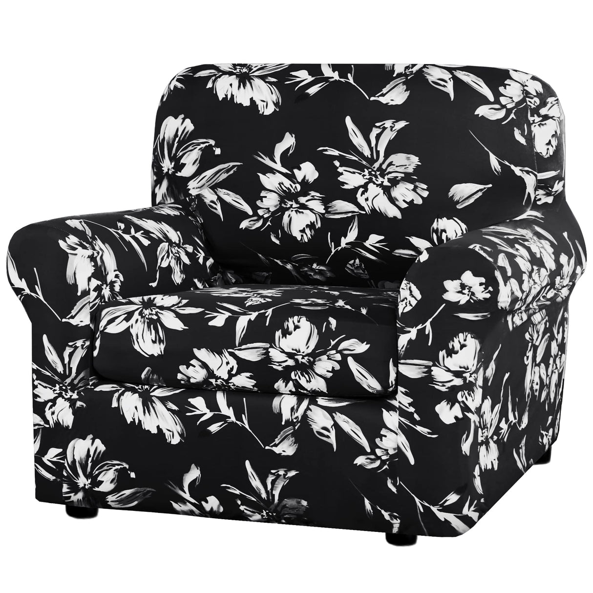 H.VERSAILTEX Super Stretch 3 Pieces Sofa Covers for 2 Cushion Couch Covers Sofa Slipcovers Feature Soft Thick Bouncy Modern Style with Individual Cushion Covers Pet Friendly - Loveseat, Aqua