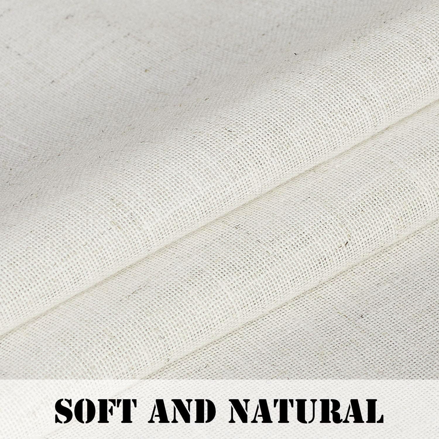 Natural Linen Rod Pocket Curtains Semi Sheer Curtains