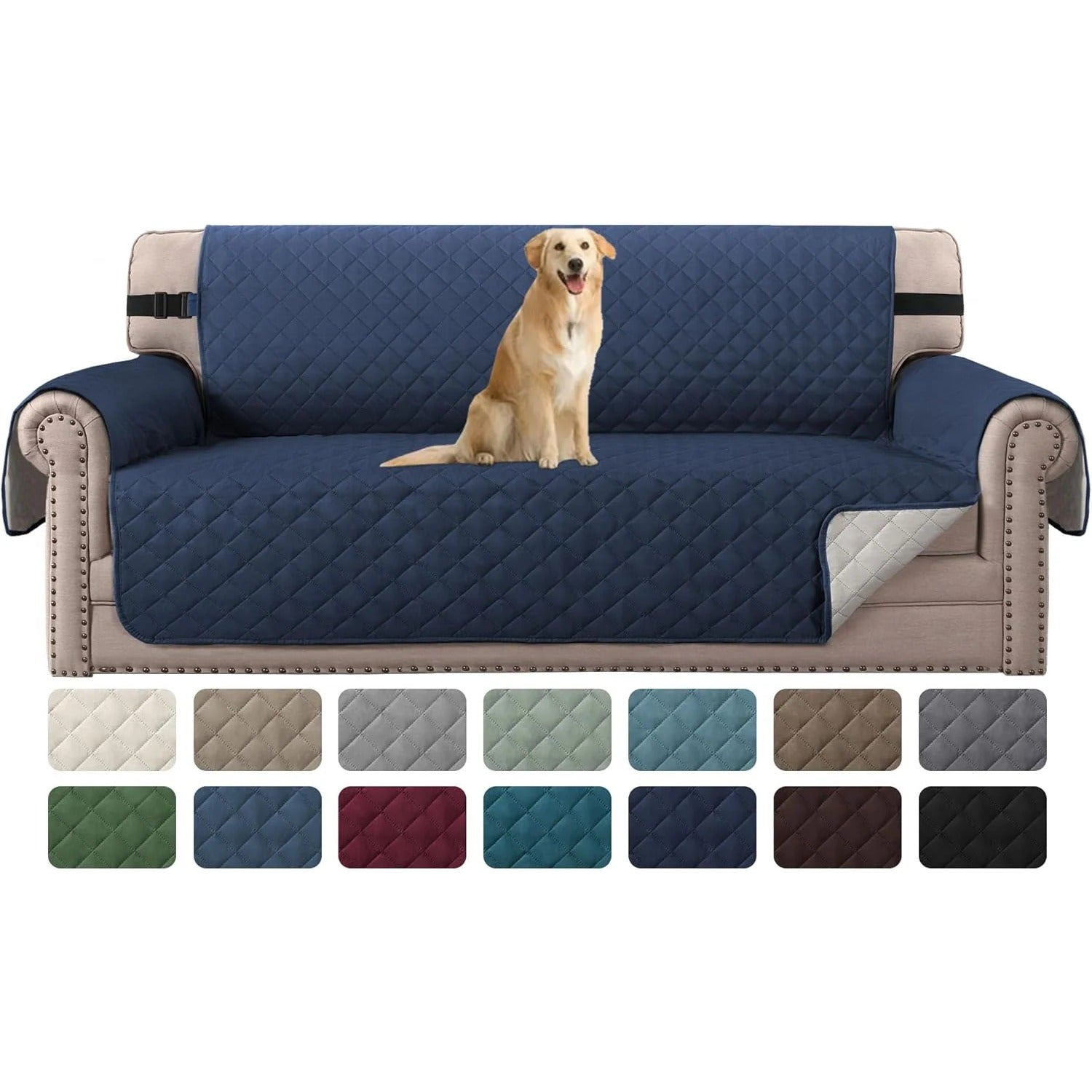 Reversible Chair Covers Water Repellent Chair Slipcover for Dogs Pets Furniture Protector