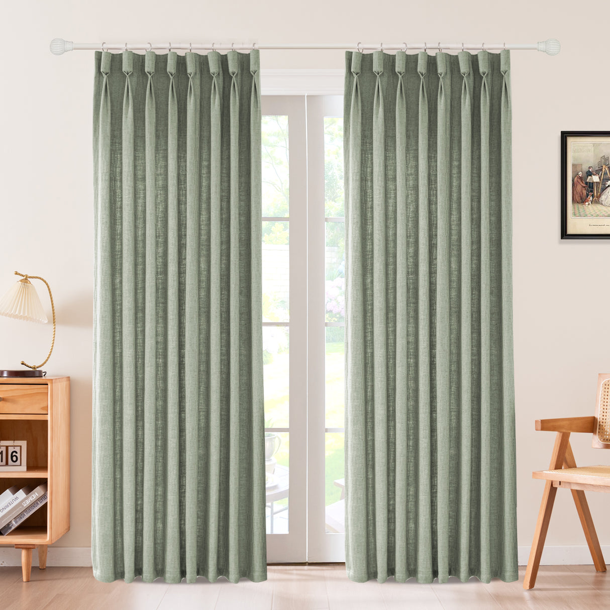 Draxis Stripe Texture Linen Blended Curtain