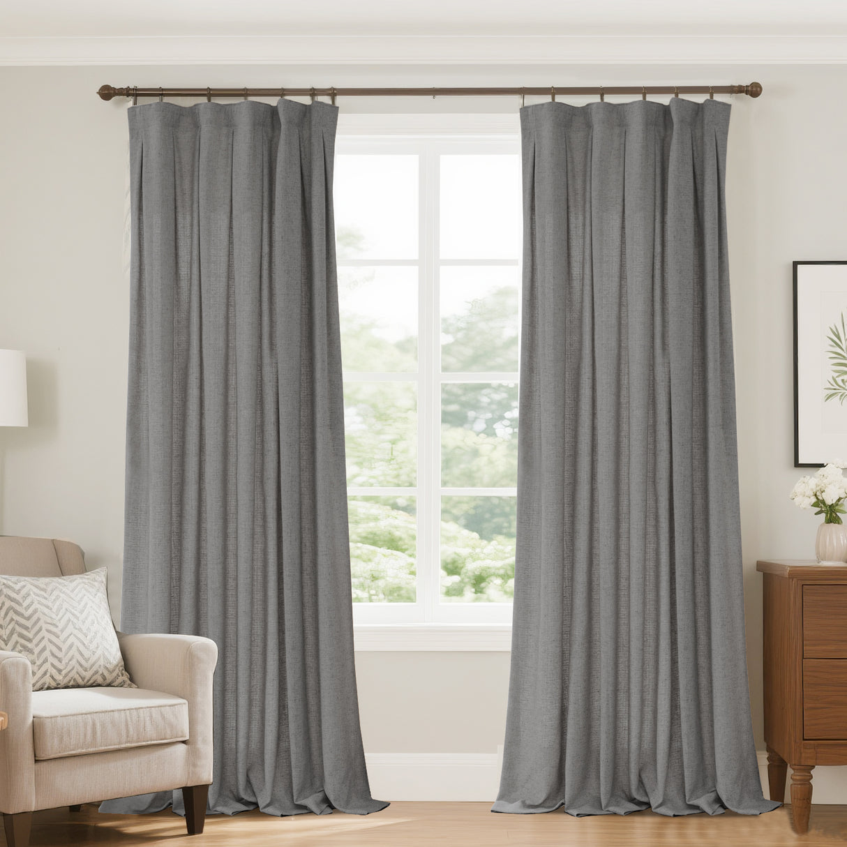 Marisel Faux LInen Heavyweight curtains