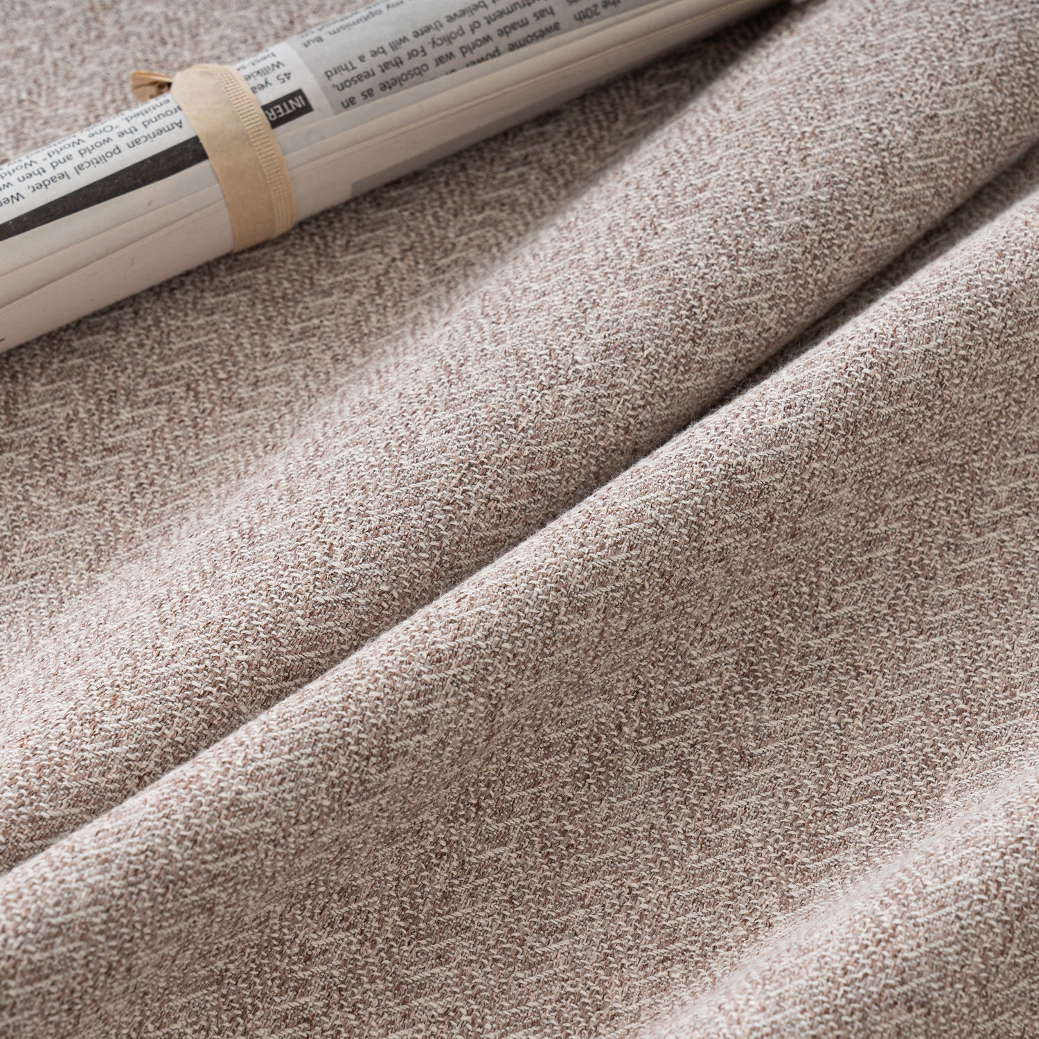 Avenna Heathered Micro Zigzag Woven Curtain Pleated