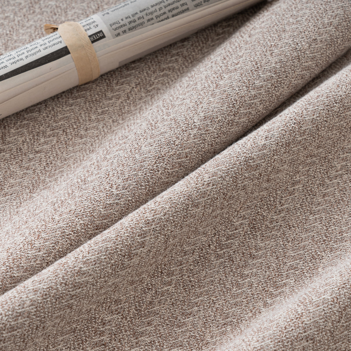 Avenna Heathered Micro Zigzag Woven Curtain Pleated