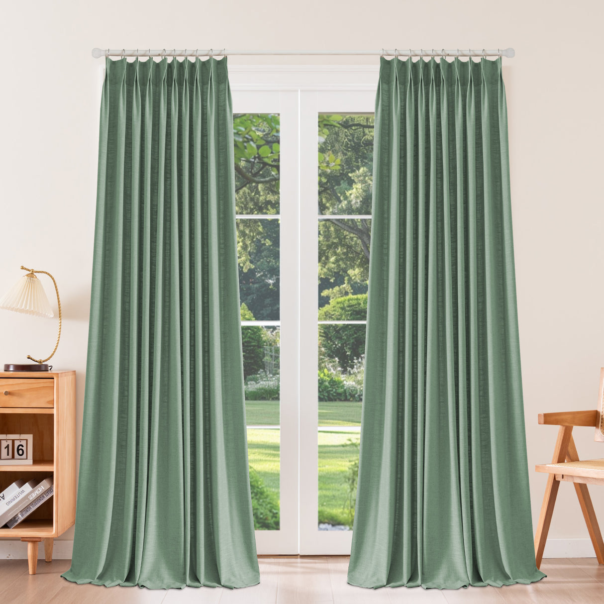 Caelis Heavyweight Cotton Blended Drapery Pleated