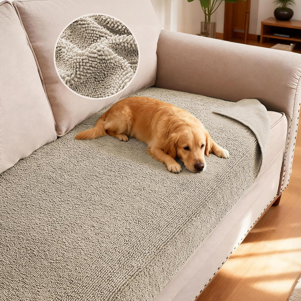 H.VERSAILTEX Chenille Pet Couch Cover – Non-Slip Sofa Protector for Dogs & Pets