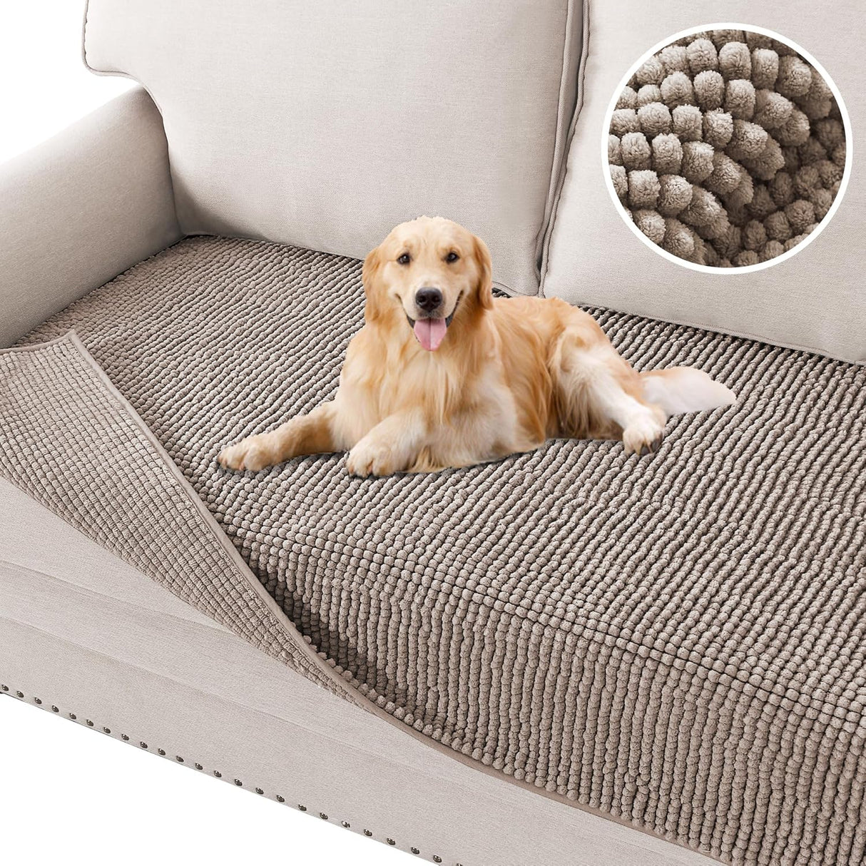 H.VERSAILTEX Thick Chenille Sofa Cover for Dogs & Pets – Soft, Anti-Slip Design