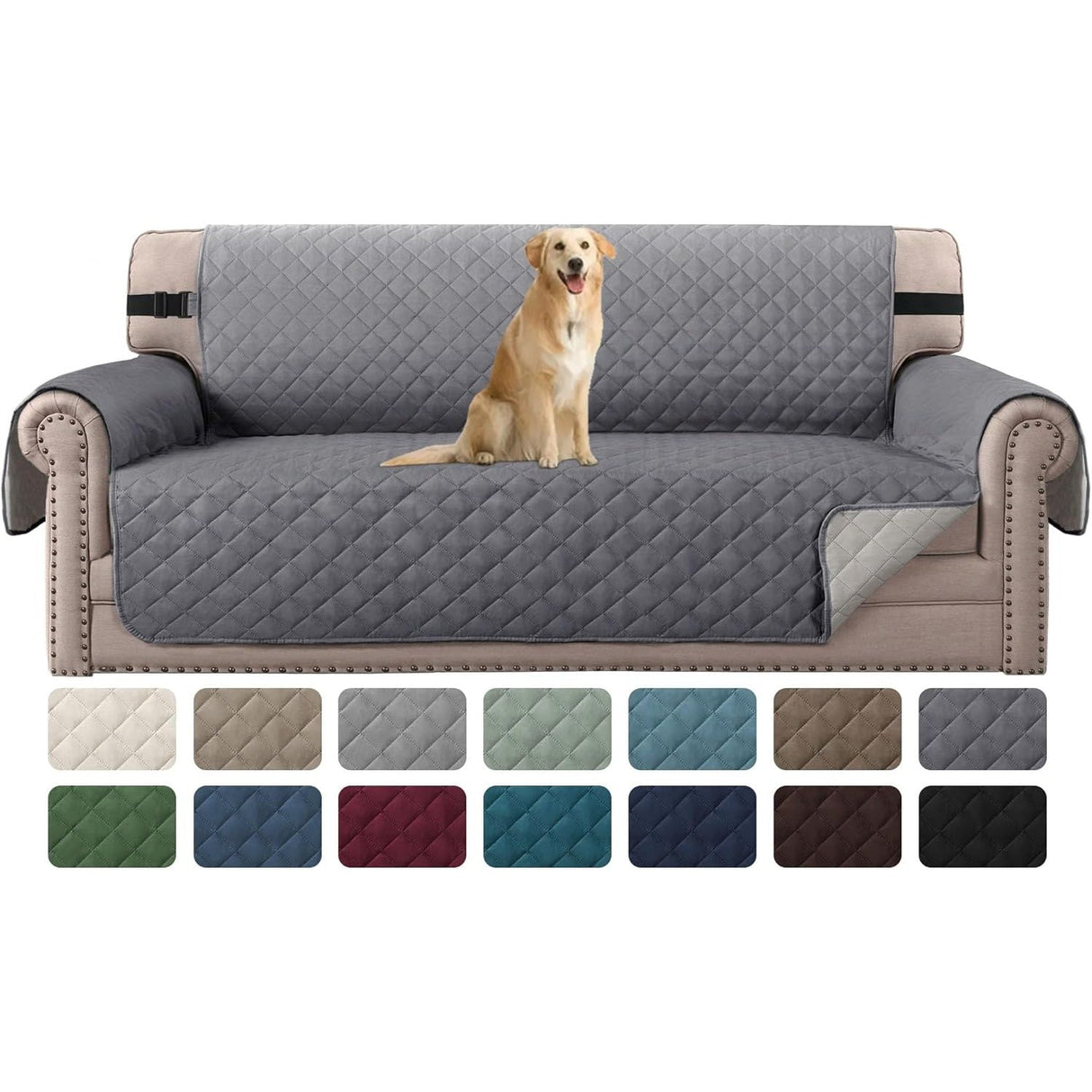 Reversible Chair Covers Water Repellent Chair Slipcover for Dogs Pets Furniture Protector