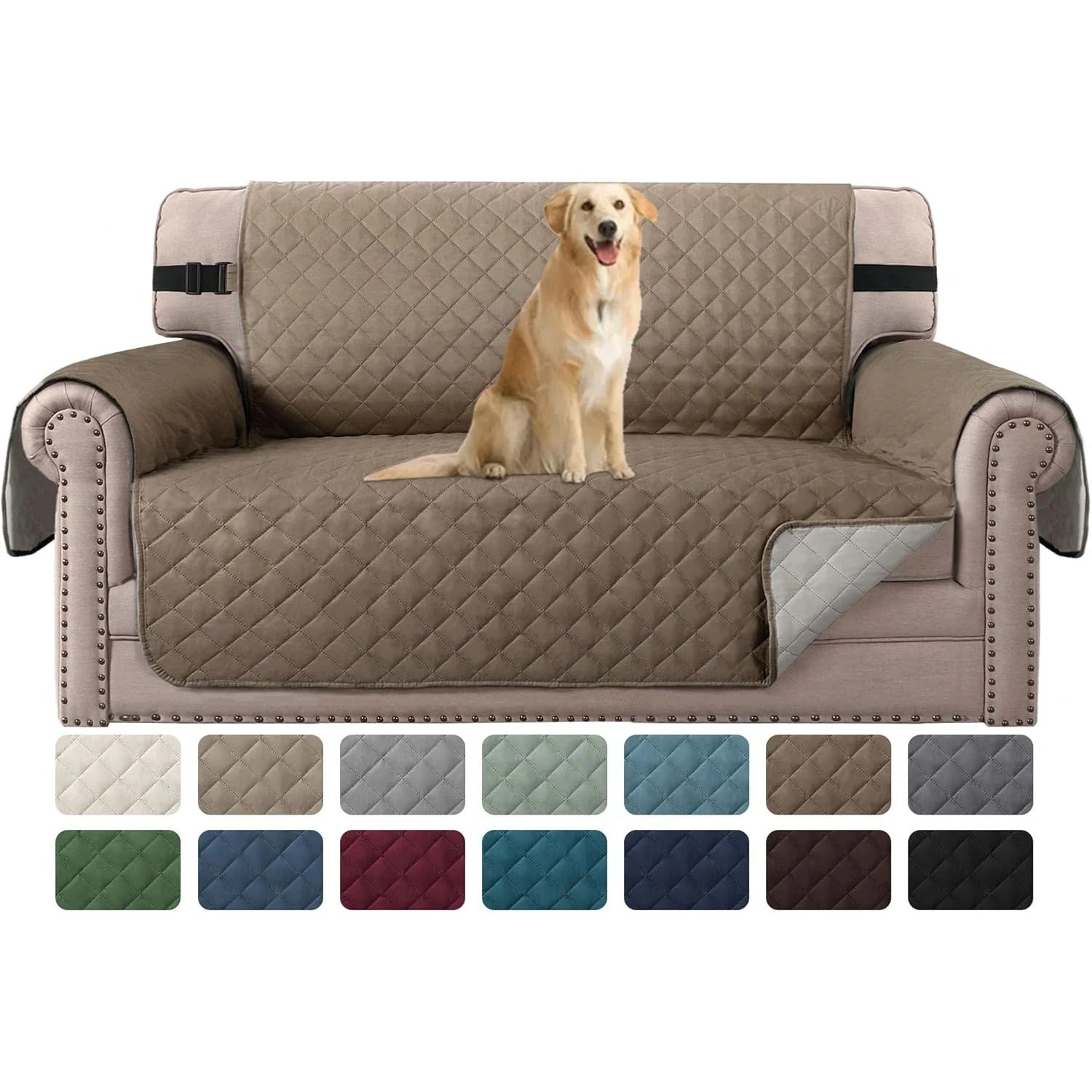 Reversible Chair Covers Water Repellent Chair Slipcover for Dogs Pets Furniture Protector