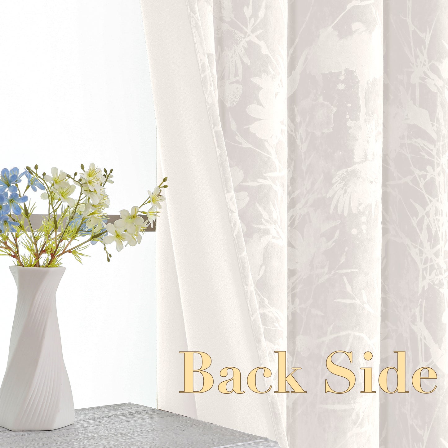 Printed Lotus Seedpod Velvet Curtains