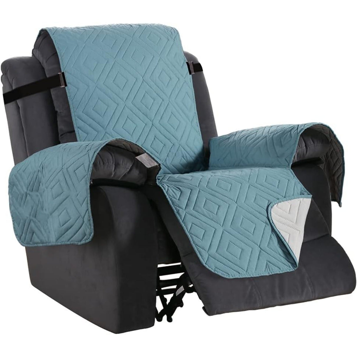 Reversible Furniture Protector Anti-Slip Water Resistant 2" Elastic Straps Couch Covers
