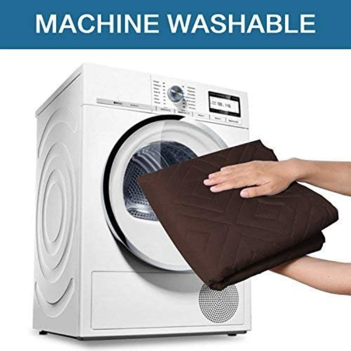 Reversible Furniture Protector Anti-Slip Water Resistant 2" Elastic Straps Couch Covers