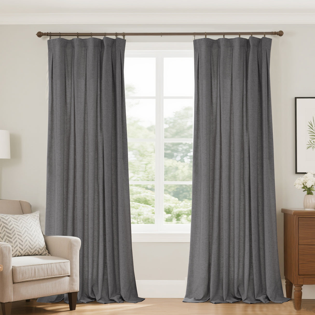Marisel Faux LInen Heavyweight curtains
