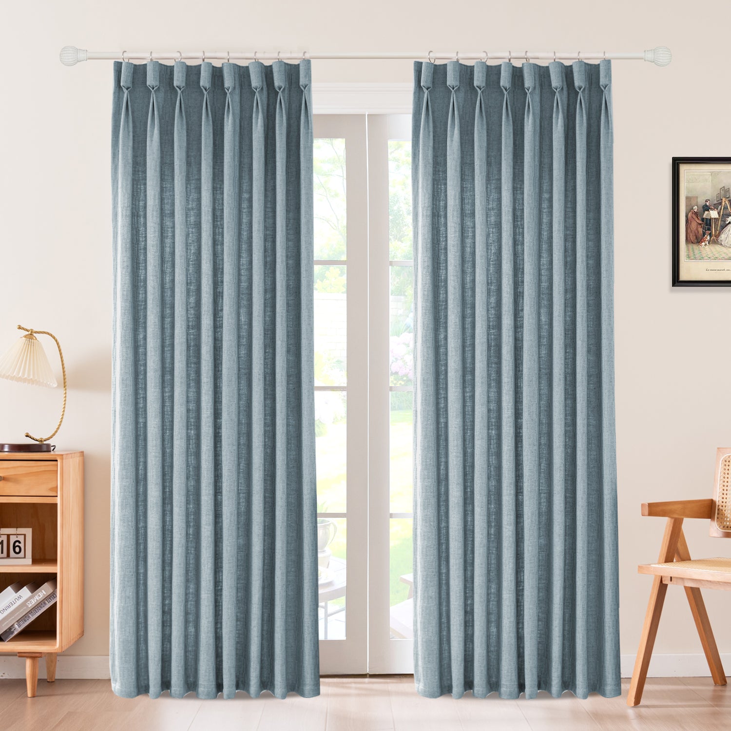 Draxis Stripe Texture Linen Blended Curtain
