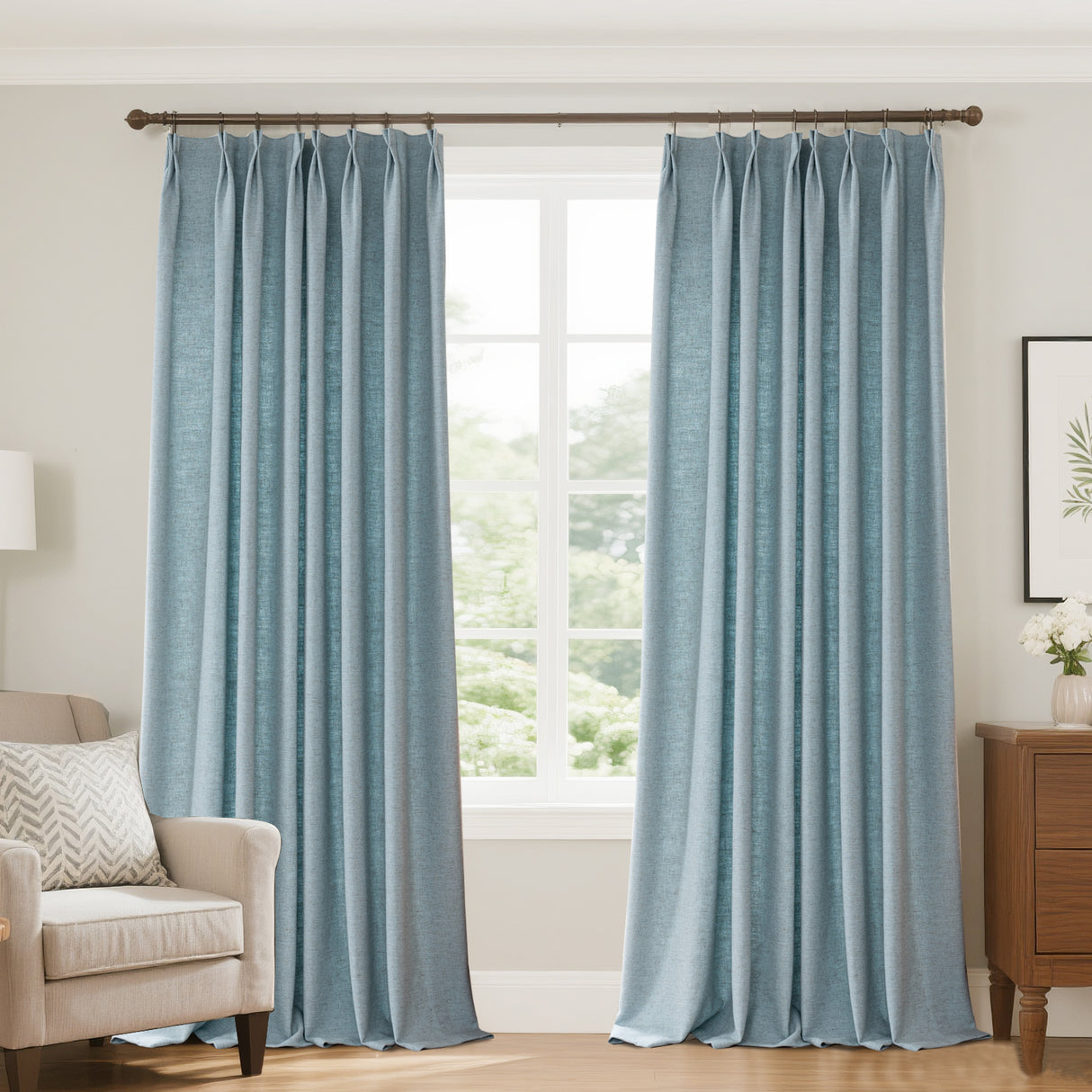 Draxis Textured Blended Linen Curtains