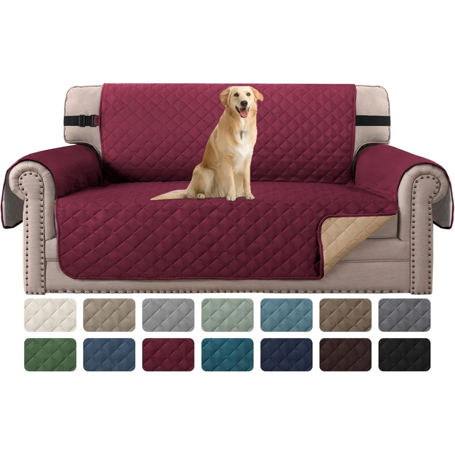 Reversible Chair Covers Water Repellent Chair Slipcover for Dogs Pets Furniture Protector