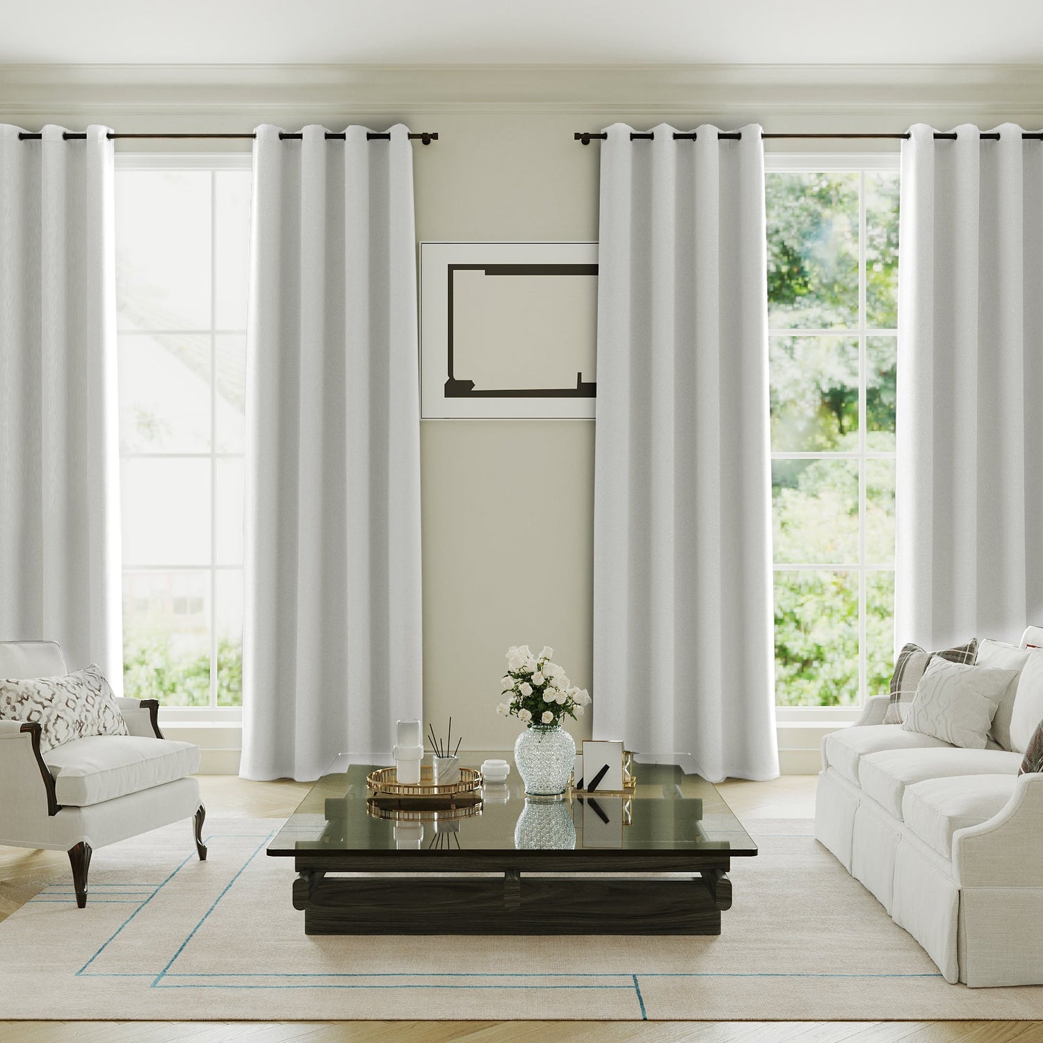 100% Blackout Curtains for Bedroom Thermal Insulated Blackout Curtains