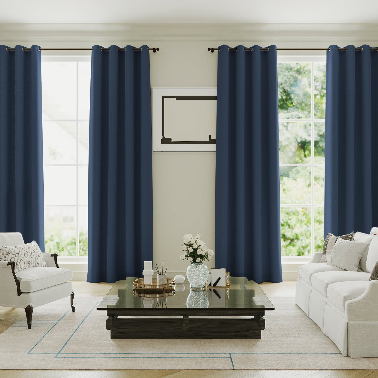 100% Blackout Curtains for Bedroom Thermal Insulated Blackout Curtains