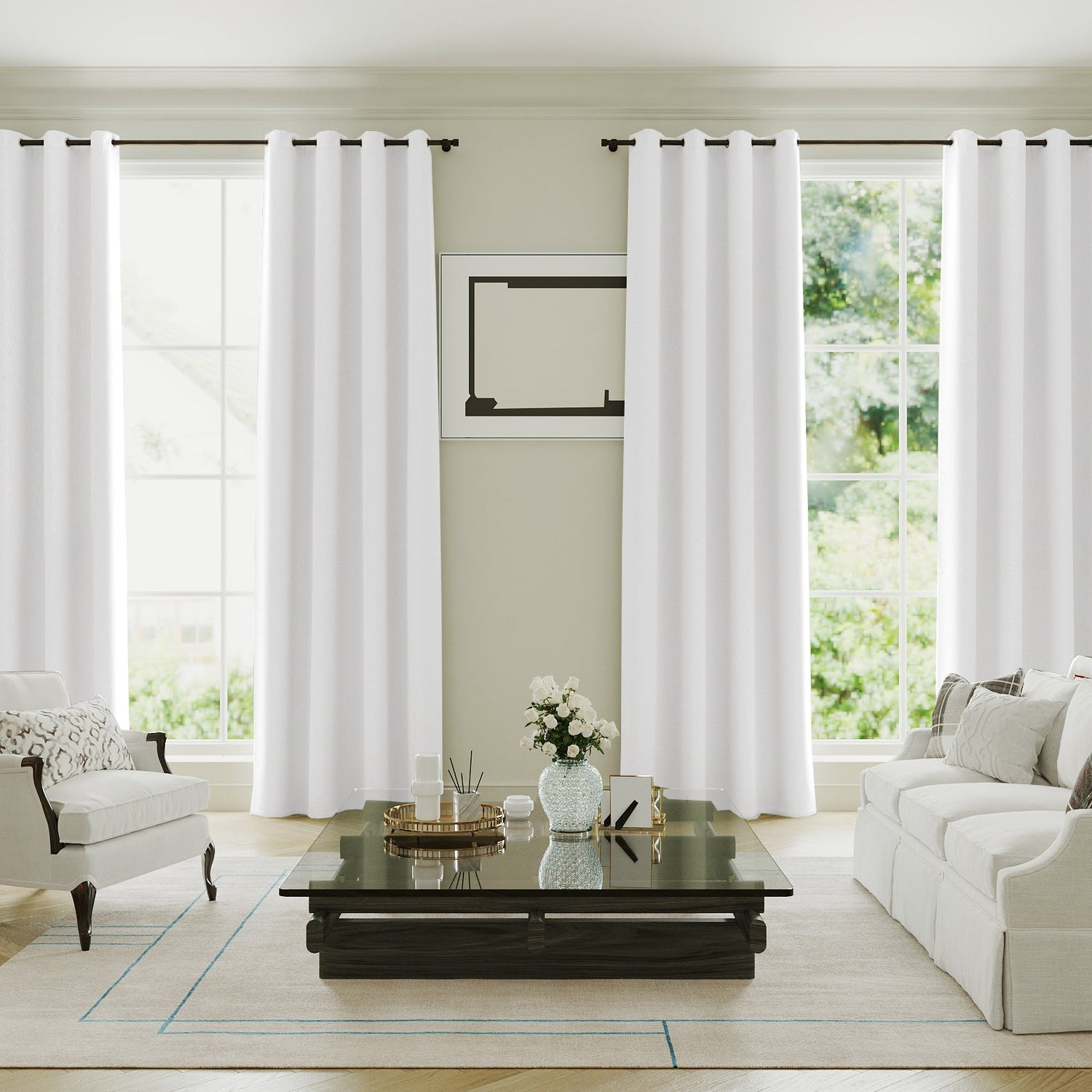 100% Blackout Curtains for Bedroom Thermal Insulated Blackout Curtains