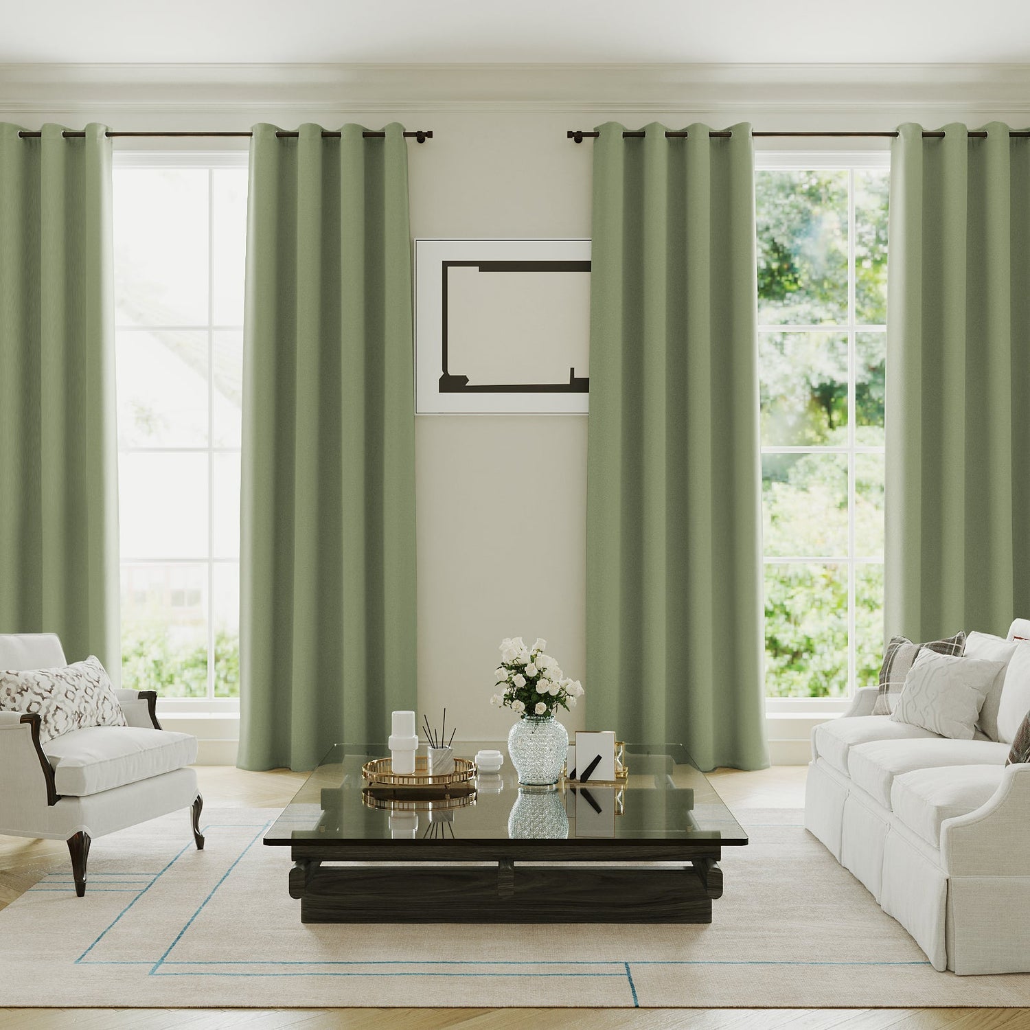 100% Blackout Curtains for Bedroom Thermal Insulated Blackout Curtains