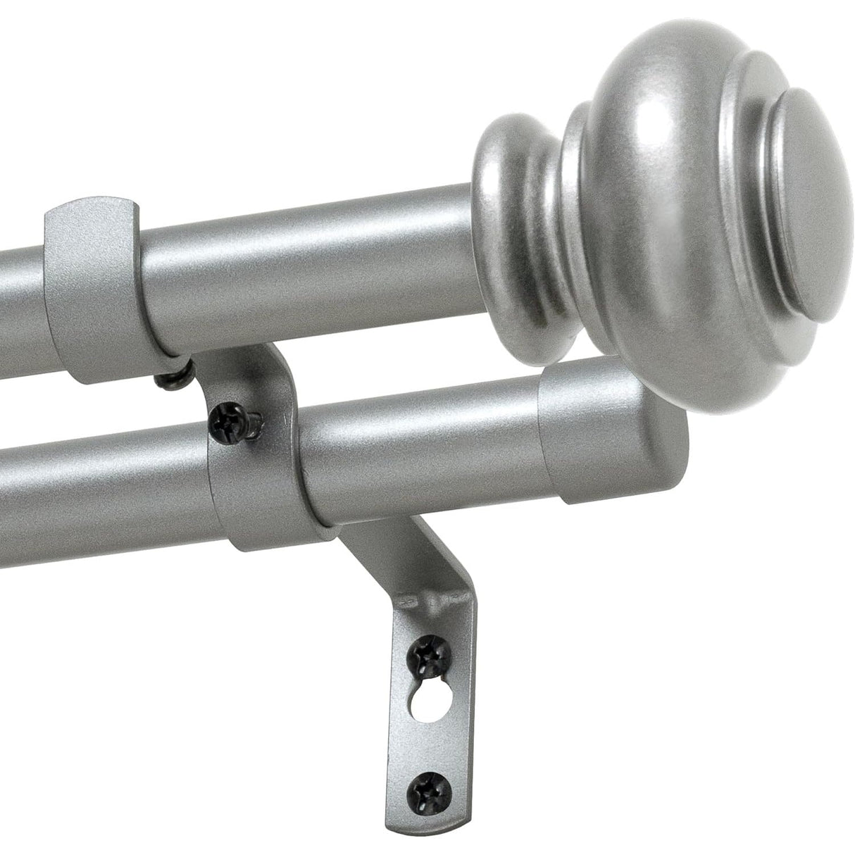 Double Curtain Rods for Windows Adjustable Decorative Telescoping Double Curtain Rod