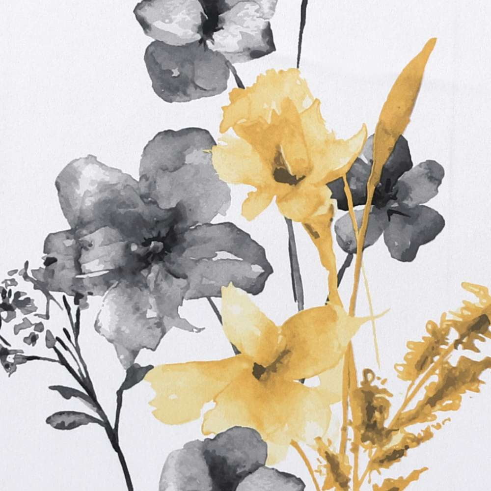 H.VERSAILTEX 100% Blackout Curtains Cattleya Floral Printed Drapes Leah Floral Thermal Bedroom Curtains for Living room with Black Liner 2 Panels,52" x 96",Grey/BLue