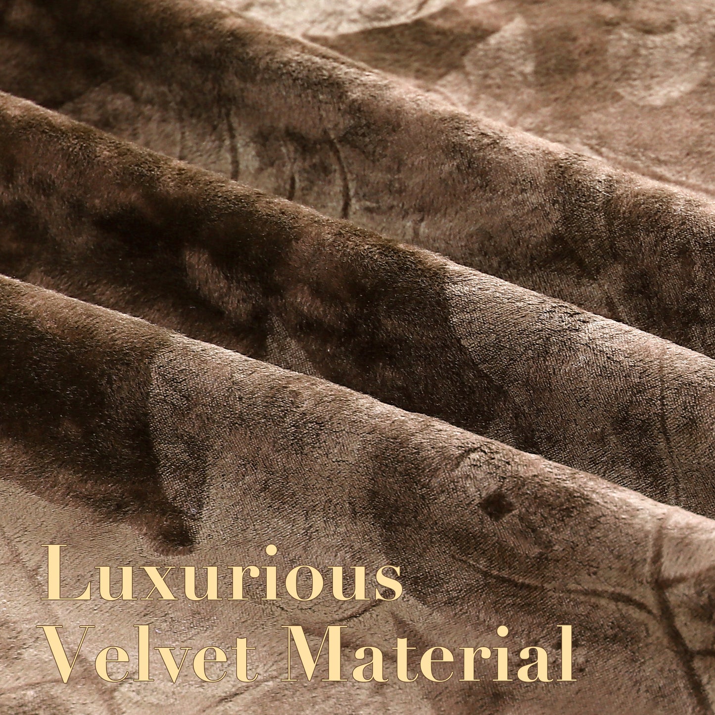 Printed Floral Velvet Curtains