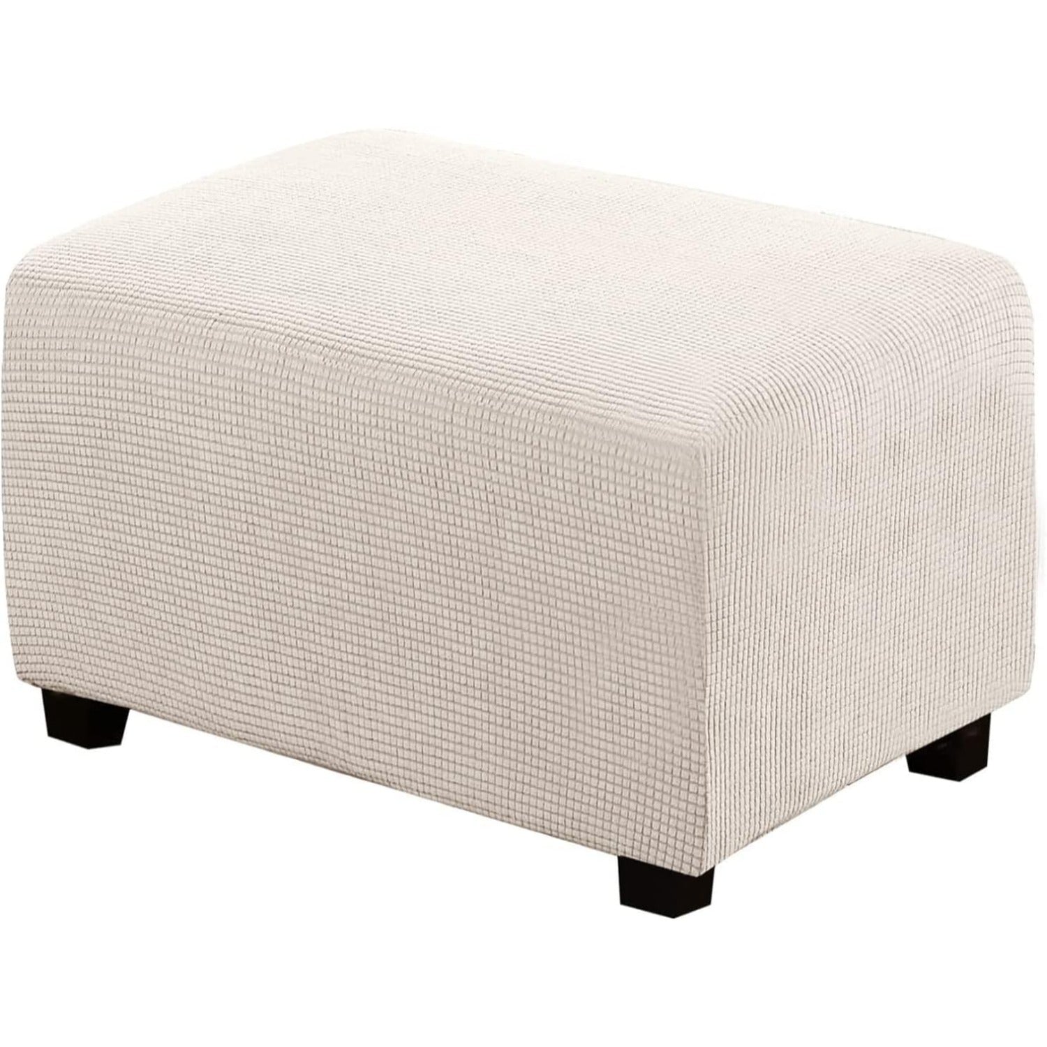 Ottoman Cover Slipcover Rectangle Fit Length Footrest Sofa Slipcovers Stool Cover