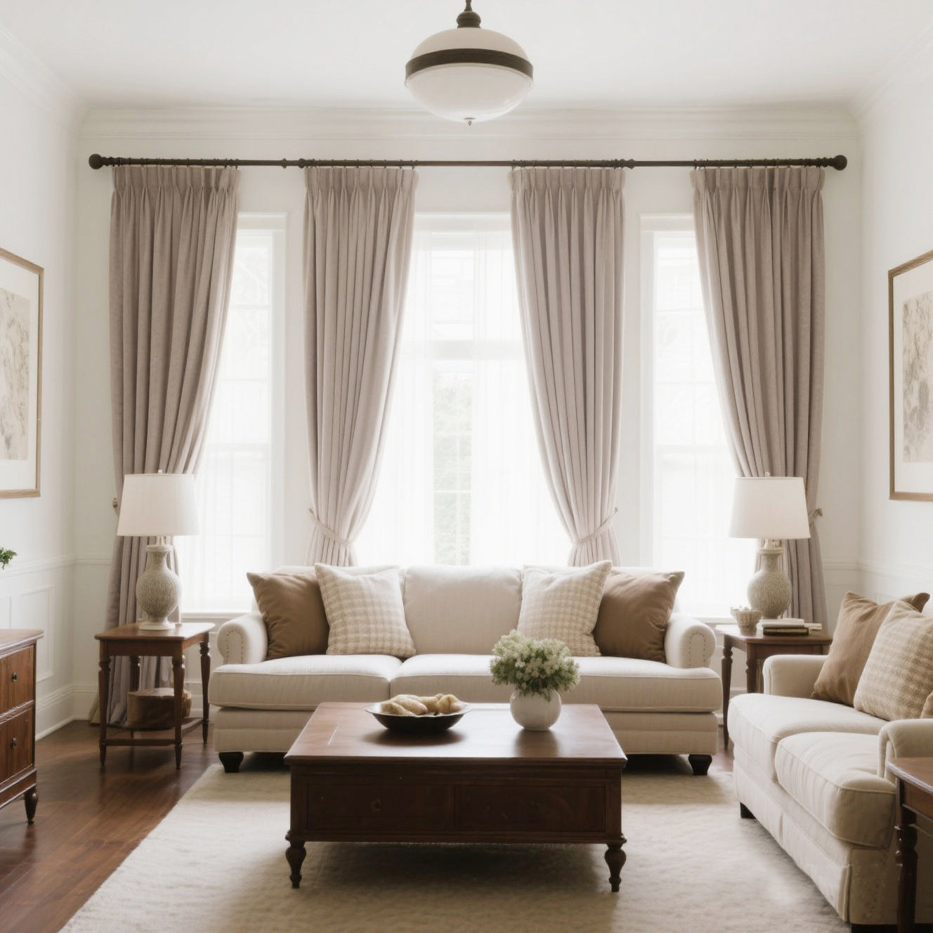 Avenna Woven Linen-like Texture Curtain Pleated