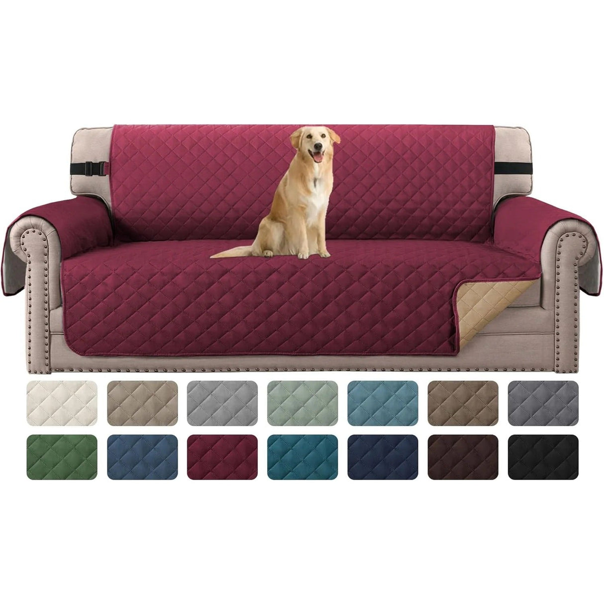 Reversible Chair Covers Water Repellent Chair Slipcover for Dogs Pets Furniture Protector