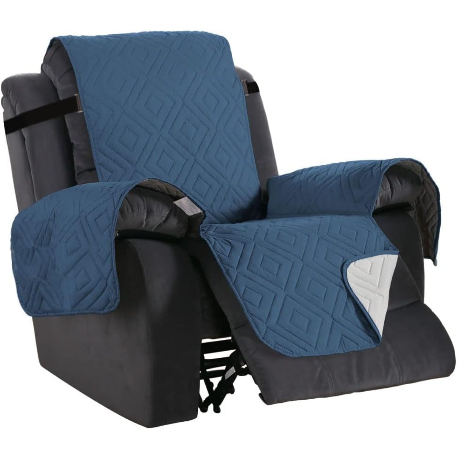Reversible Furniture Protector Anti-Slip Water Resistant 2" Elastic Straps Couch Covers