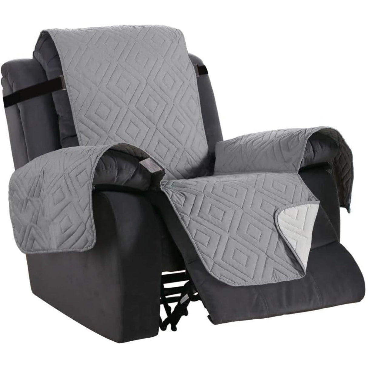 Reversible Furniture Protector Anti-Slip Water Resistant 2" Elastic Straps Couch Covers